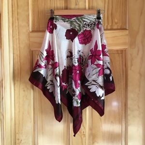 Vintage | Floral Rose Print Square Scarf Glam